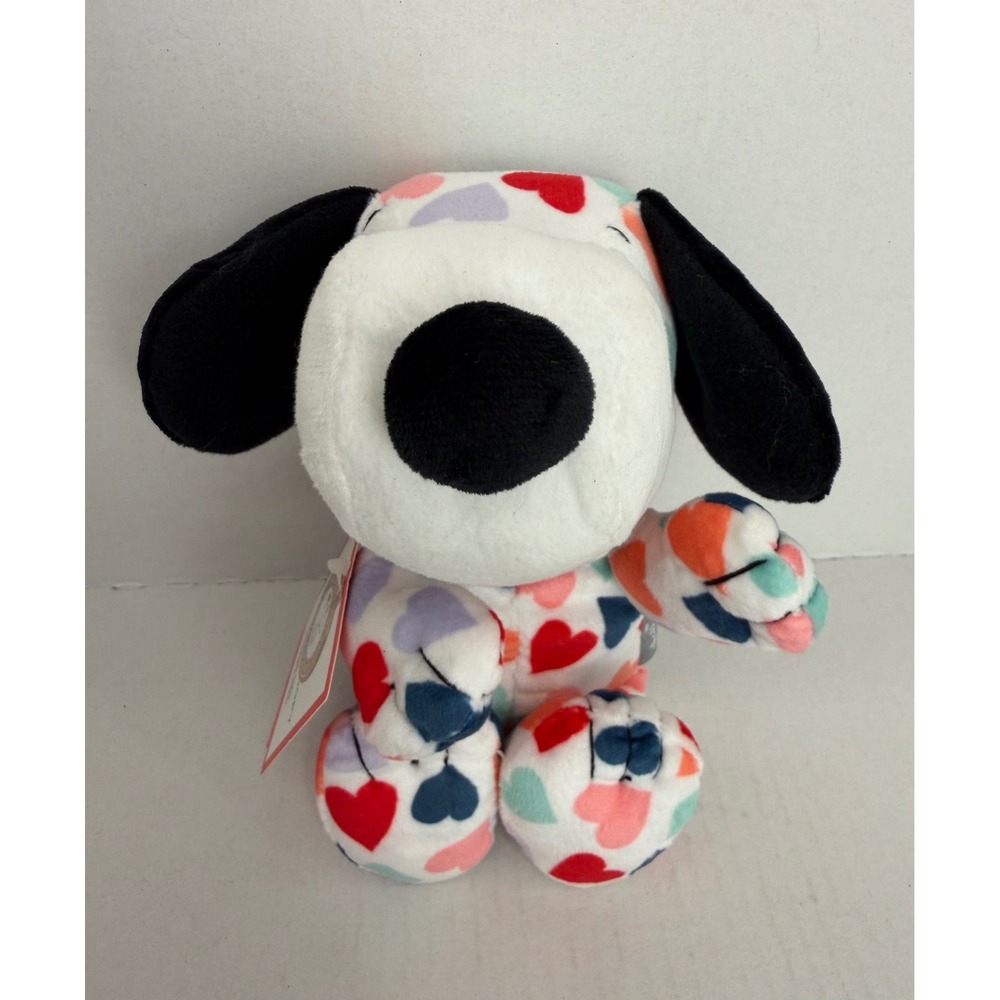 Hallmark Peanuts Floppy Snoopy Plush Heart Pattern Multi Valentine Gift NWT - Picture 3 of 8